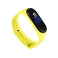 Gelbes Silikon Smart Fitness Uhr Armband, wasserdichtes digitales elektronisches Armband Sport. - Gelb