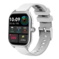 Cross-border GT4 smartwatch Y13 fitness tracker with bluetooth call and heart rate monitor. - Silicone Strap Style / Silver