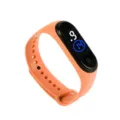 LED Silikon Smart Armband digitale Elektronikuhr fuer Sport Fitness Freizeit Stil. - Orange