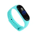 Mintgrüne LED elektronische Silikon Smart Armbanduhr für Damen Herren Sport Freizeit Alltag. - Mintgrün