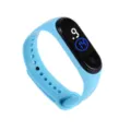 Hellblaue Silikon LED Elektronikuhr, stilvolles sportliches digitales Armband für Studenten. - Seeblau