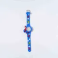 Orologio in silicone per bambini aereo cartone blu, variante orologio al quarzo. - Aeroplano