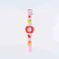 Orologio in silicone rosa per bambini con grazioso design quadrante mela frutta, orologio al quarzo. - Frutta