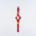 Orologio al quarzo da bambino in silicone rosso con quadrante cartoon, regalo carino. - Auto