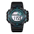 Wasserdichte digitale Sportuhr für Schüler mit Leuchtanzeige, Wecker und strapazierfähigem Armband. - Stil 0939 (Hellblau) / Hellblau