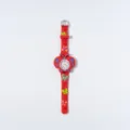 Simpatico orologio per bambini con cinturino in silicone rosso e design a farfalla. - Farfalla