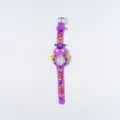 Simpatica orologio per bambini con cartoni animati colorati e cinturino in silicone viola. - Ape