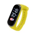 Gelbe Silikon LED Elektronikuhr, Touchscreen Mode Sportarmband fuer Studenten Uhren. - Gelb