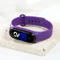 Orologio elettronico touch LED viola, braccialetto fitness smart in stile M4 con cinturino. - 23x2 / Viola