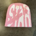 Autumn winter knitted beanie hat pink hip hop street style stylish warm pullover cap for unisex - M (52-60cm) / Pink