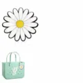 Breloques de sac de plage EVA marguerite blanche et lettre y accessoires de bricolage - Lettre Y