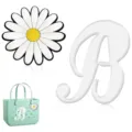 Breloques lettre B en EVA blanc et marguerite pour sac de plage, jolis accessoires DIY. - Alphabet / Lettre B