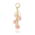Süßer rosa Kirschblüten Buchstaben A Metall Schlüsselanhänger für Damen Handtasche Charm. - Stil 1 / Einzelpackung