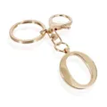 Gold metal letter O keychain with lobster clasp and split rings for bags and car keys daily - Letter O / Gold