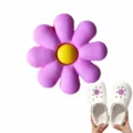 Cute purple and yellow eight-petal flower shoe charm PVC accessory for clogs decoration - Style 7