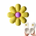 Cute yellow flower PVC clog shoe charm, detachable lovely shoe decoration. - Style 8