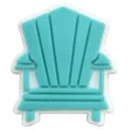 Τurquoise και λευκή καρέκλα Adirondack PVC κρεμαστό παπουτσιών για κήπο και διακόσμηση - Καρέκλα παραλίας