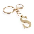 Gold Stainless Steel Letter S Keychain Initial Alphabet Bag Charm Pendant Jewelry Gift - Letter S / Gold