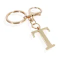 Gold Tone Metal Letter T Keychain Alphabet Key Ring Fashion Bag Charm Pendant Gift - Letter T / Gold