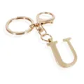 Gold metal letter U keychain bag pendant minimalist initial alphabet keyring accessory - Letter U / Gold