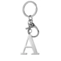 Stainless Steel Letter A Keychain Metal Alphabet Pendant Bag Charm Car Key Ring Accessories - Letter A / Steel