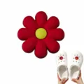 PVC shoe charm cute red flower decoration accessories for garden shoes clog sandals. - Style 13