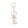 Goldener Strass Krone Buchstabe E Schlüsselanhänger Damen elegante Initiale Ring Anhänger. - Stil 4