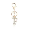 Glänzender initialer Buchstabe F Schlüsselanhänger mit funkelndem Strass und Krone für Damen. - Stil 5