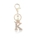 Goldene Strass Krone Buchstabe K Schlüsselanhänger Damen Initialen Alphabet Modeschmuck - Stil 10