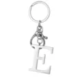 Stainless Steel Letter E Keychain Silver Alphabet Pendant Metal Keyring Accessory - Letter E / Steel
