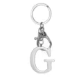 Stainless steel letter G keychain, stylish uppercase alphabet pendant for bags and keys. - Letter G / Steel