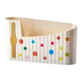 Wall-mounted plastic grocery bag dispenser holder, large capacity kitchen storage organizer box. - Dopamine Trash Bag Storage Box