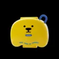 Portable yellow cartoon bear pill box, cute mini travel medicine organizer variant. - Portable Pill Box / Yellow