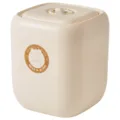 Cute bear desktop trash can with press lid, mini office garbage bin in beige color. - Bear Desktop Trash Can