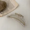 Strass Halbmond Haarklammer Kristall Metall elegante Haaraccessoires fur Damen neu - Halbmond Strass