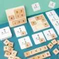 Kids wooden math educational toys arithmetic puzzle board numbers counting blocks learning tools - Math Calculation