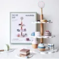 Ensemble de jouets de gâteau de thé de l'après-midi en bois pour enfants, cadeau cuisine. - Tour à gâteaux nunukids