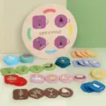 Giocattolo educativo in legno ciclo vita piante animali puzzle cognitivo per bambini - Ciclo di Crescita