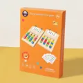 Wooden four-color sliding puzzle game board, children early education logic training toy. - Double-Sided Four-Color Logic Game