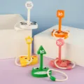 Wooden ring toss game for kids, cartoon animal educational toy with numbers for sensory training. - Multicolor