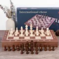 Set di scacchi internazionali in legno scacchiera pieghevole giocattolo educativo variante - Scacchiera magnetica