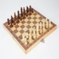 Wooden magnetic chess set folding board game educational toy for kids and adults daily play. - Foldable Magnetic Chess