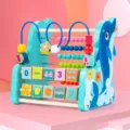 Kids wooden dolphin bead maze abacus educational toy multi-functional shape number learning - MWSC Dolphin Abacus