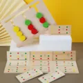 Montessori wooden color matching logic puzzle game toy for kids early education training. - Three-Color Game
