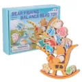 Wooden bear fishing balance stacking toy for toddlers, early education coordination blocks. - Bear Fishing Balance Beading Toy