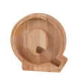 Hucha de madera letra Q con ventana acrílica transparente caja de ahorro de monedas - Letra Q