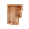 Hucha de Madera Letra F con Panel Frontal de Acrilico Transparente Caja de Ahorro Dinero - Letra F