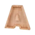 Hucha de madera con forma de letra A y ventana acrílica, caja de dinero decorativa creativa. - Letra A
