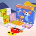 Kids Montessori Wooden Shape Animal Puzzle Early Educational Learning Toy Set 39pcs - Montessori Creative Animal Puzzle