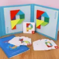 Kids magnetic tangram puzzle board game set educational toy for early learning and brain training. - Battle Tangram Puzzle